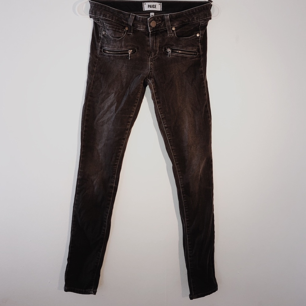 Paige Premium Denim Grey Skinny Jeans